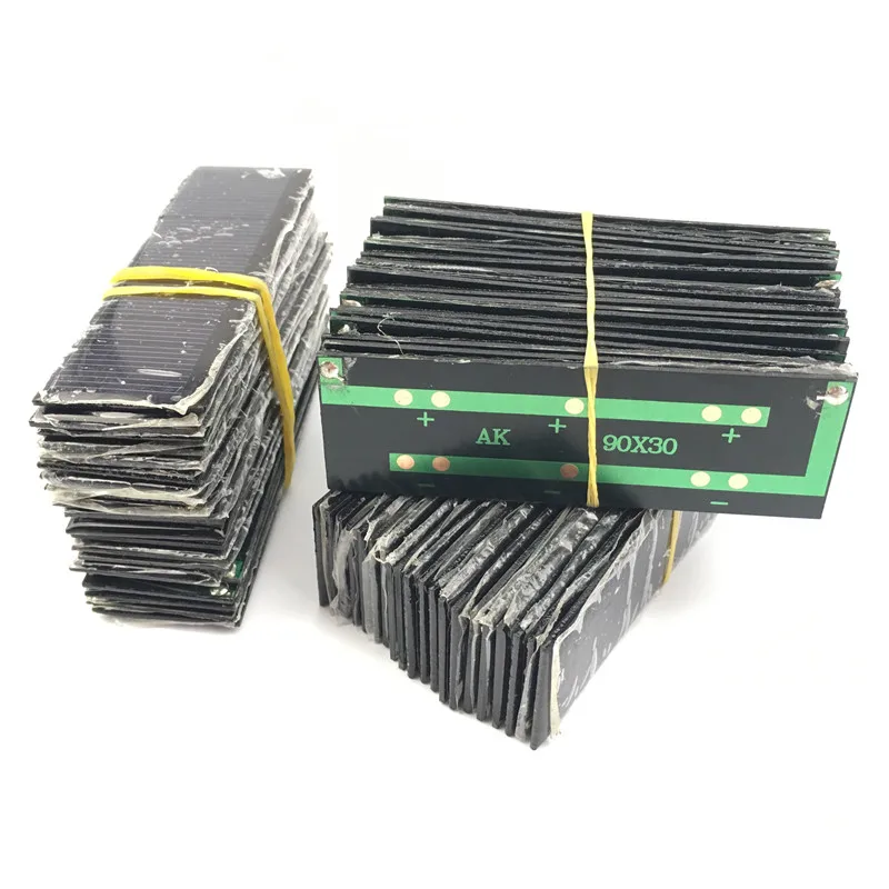

MACGARSEN 1pcs Epoxy Solar Panel 5.V 65mA Polycrystalline solar cell 90*30mm Cell Phone Battery Power Photovoltaic Solar Panel