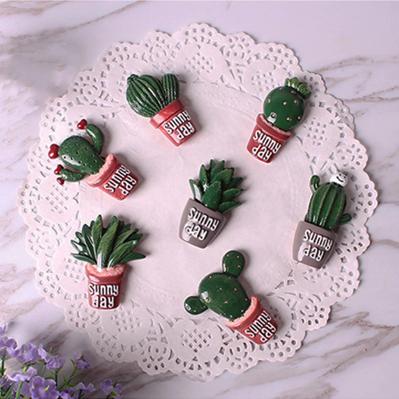 5 шт. декоративные наклейки для дома в форме кактуса на магнитах|magnetic refrigerator|home