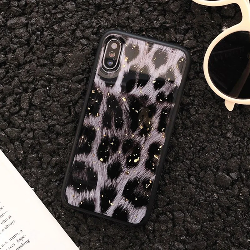Винтажный Золотой леопардовый чехол LOVECOM для iPhone X XS Max XR 6 6S 7 8 Plus мягкая эпоксидная