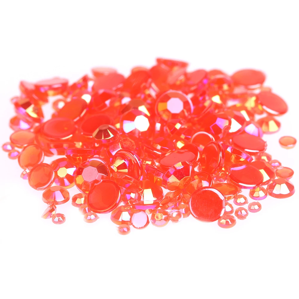 

Newest Fashion Many Sizes Jelly Red Color Acrylic Rhinestones Shoes Clothing Decorations Sparkling Nail Art Decorations