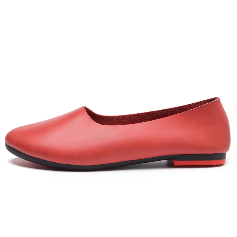 Туфли YAERNI женские из натуральной кожи мягкие балетки повседневная обувь на