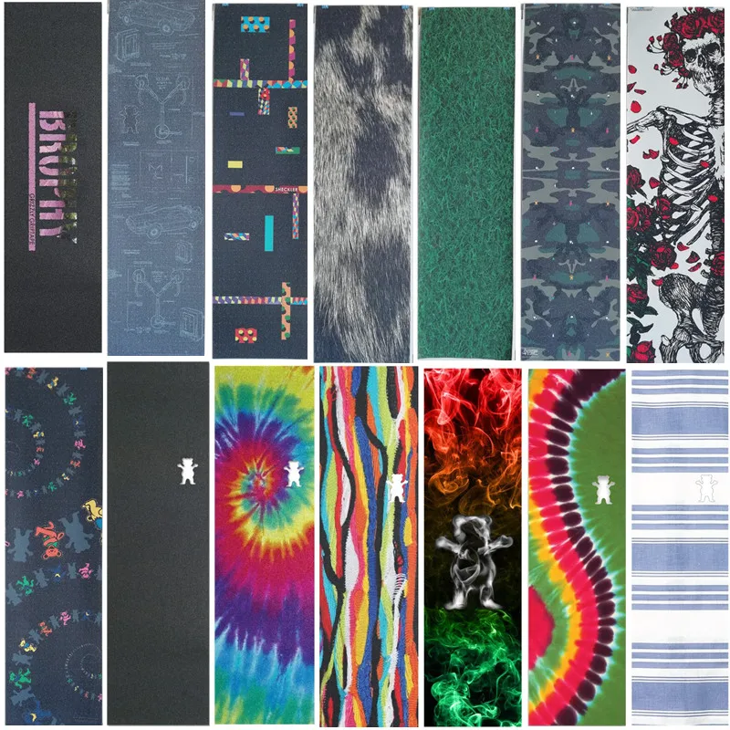 Новый Стиль Разрушительным Шаблон Медведь Скейт Griptape Прочный Crizzly Скейтборд
