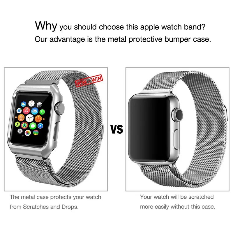 Jakcom для Apple Watch 38 мм 42 ремешок Нержавеющая сталь сетка Магнитная замена запястье с