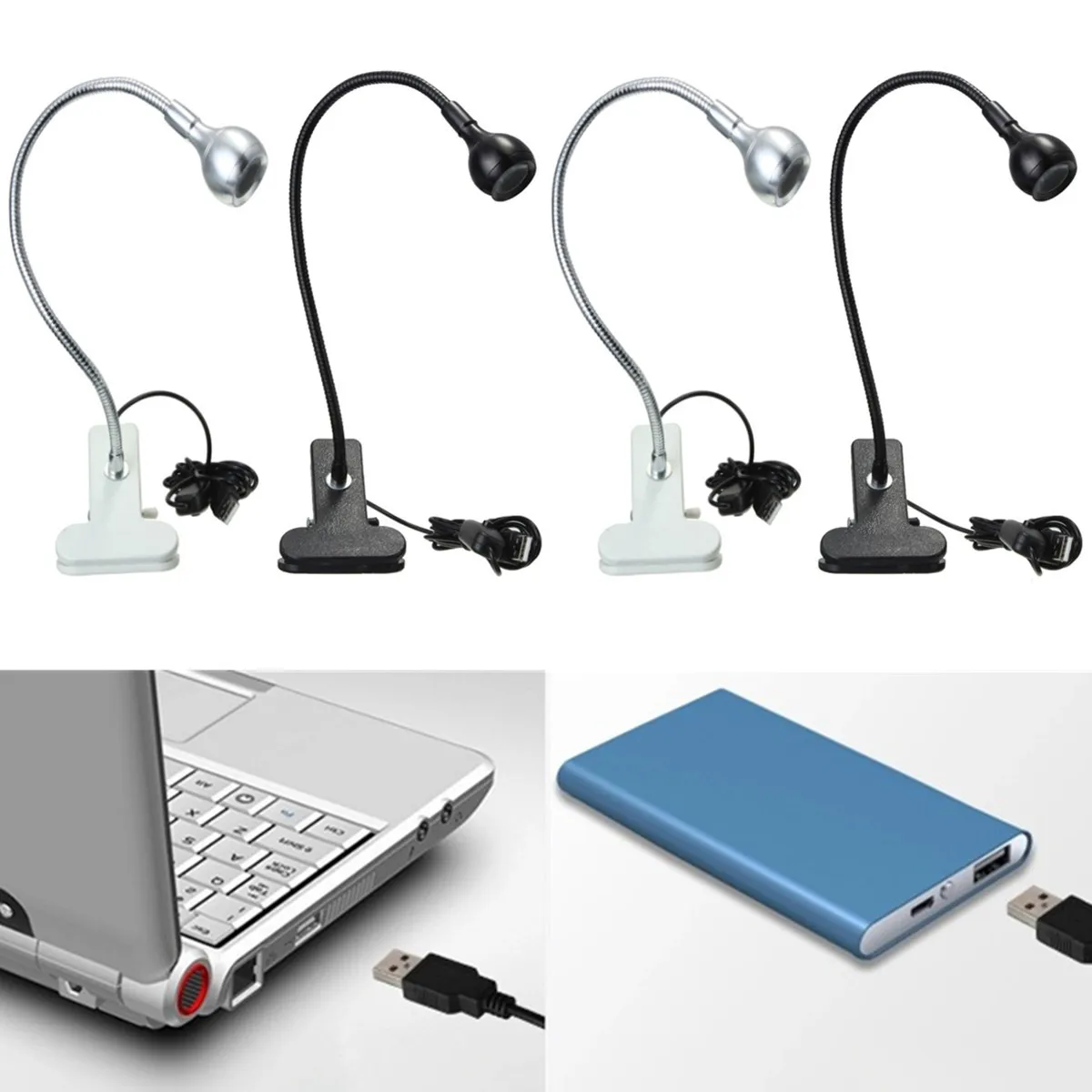 Изящный мини USB зажим гибкий светодиодный светильник для чтения с зажимом рядом