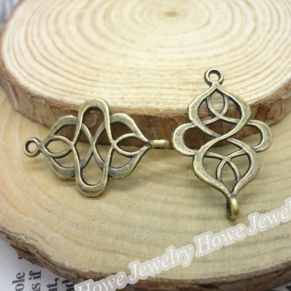 120 шт Подвески Цветок Кулон Античный бронзового цвета из цинкового сплава Fit