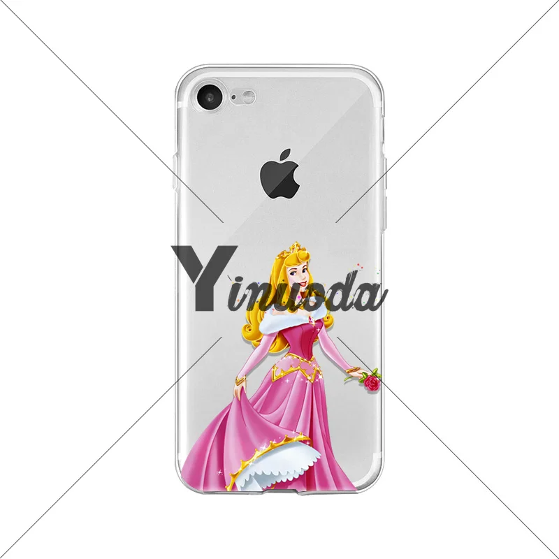 Роскошный Гибридный чехол для телефона Yinuoda Sleeping beauty Aurora Princess iPhone 8 7 6 6S Plus X XS max 10 5