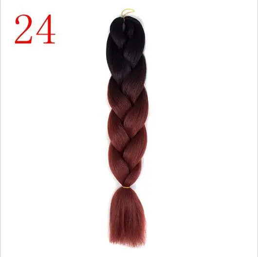 P4/24 LISI HAIR Jumbo Braids Ombre long Synthetic Braiding Hair Blonde Pink Blue Grey multiple colour 100g 24 inches - Цвет: P4/24