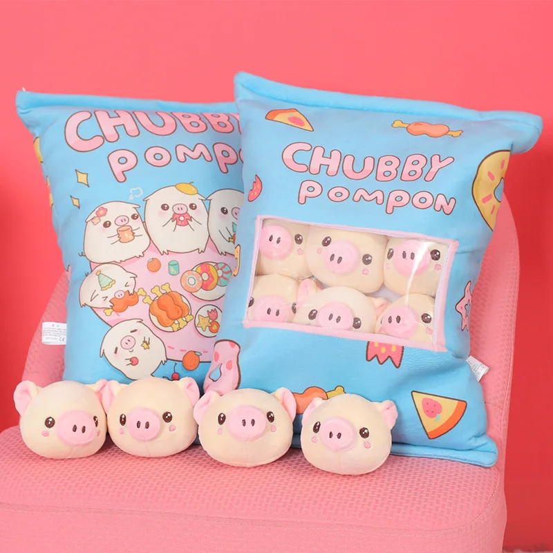 50*40 см Kawaii креативная подушка для поросенка 8 мягких плюшевых поросят кукольная