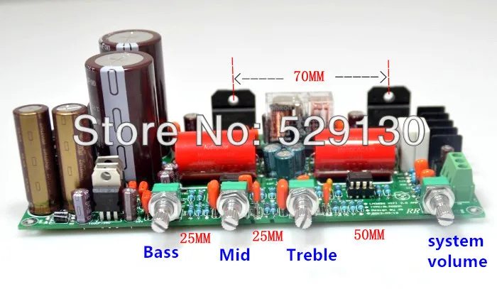 HIFI DIY Kit LM3886 2.0 усилителя тоном защиты спикер регулируется сзади AMP и предусилителя