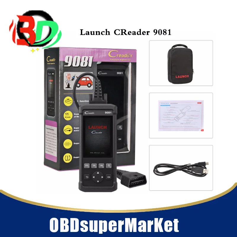 Сканер Launch DIY CReader 9081 CR9081 Full OBD2 сканер + ABS SRS Oil EPB BMS SAS DPF|obd2 scanner|obd2 abs scannerscanner |