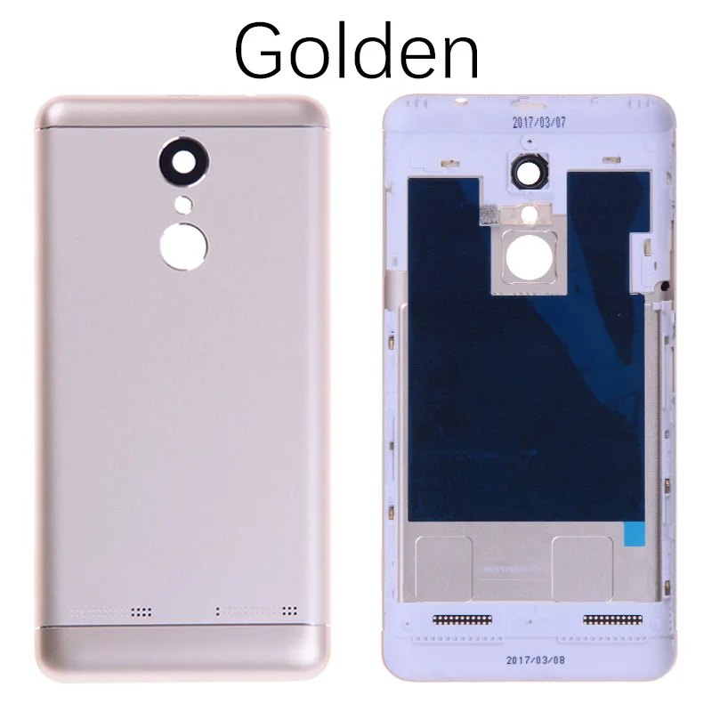 Golden Задняя крышка для Lenovo K6 Power K33a42 k33a48 на батарею золотой - Цвет: Golden