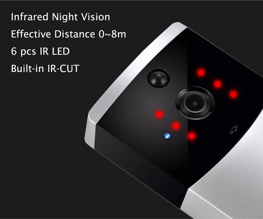 CUSAM видеодомофон беспроводной WIFI видео домофон дверной звонок IP камера 720P HD камерой двухстороннее аудио видеоглазок ночное видение Датчик движения видеозвонок видеодомофоны с батарея Аккумулятор