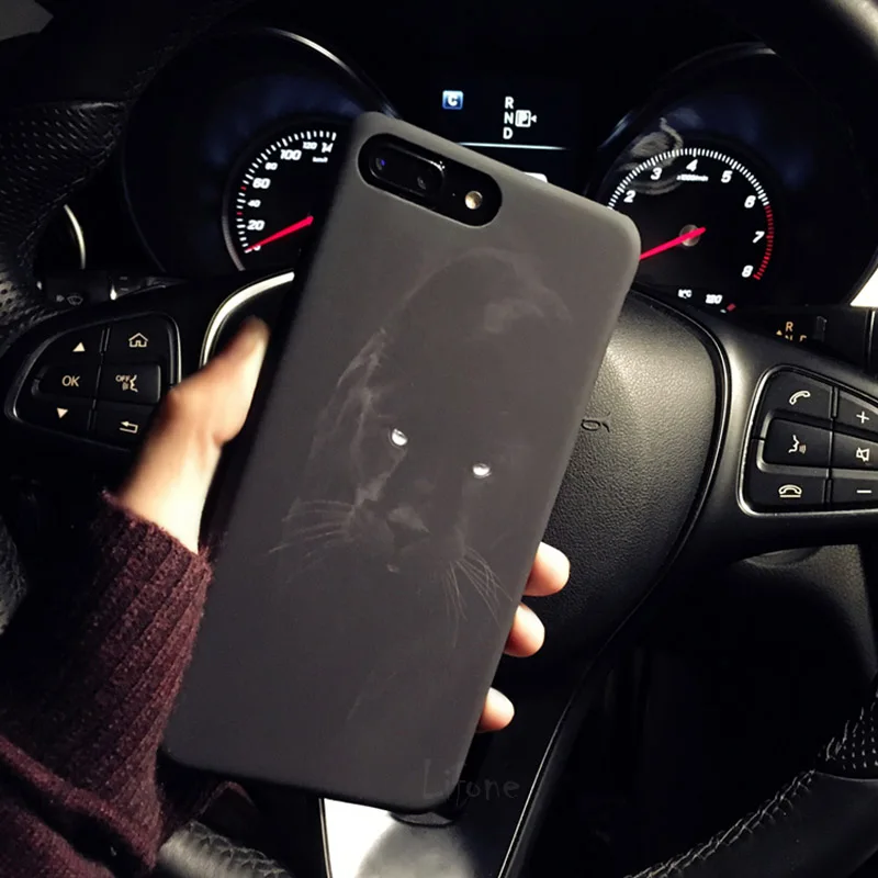 Kerzzil Чеширский кот Черная пантера Чехлы для iPhone 7 6 6S 8 Plus Матовый Жесткий PC задняя