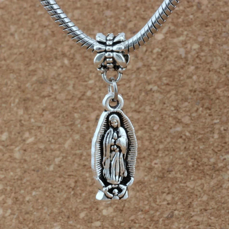 100 шт./лот Подвеска из цинкового сплава Дева Мария религия сплав подходят для