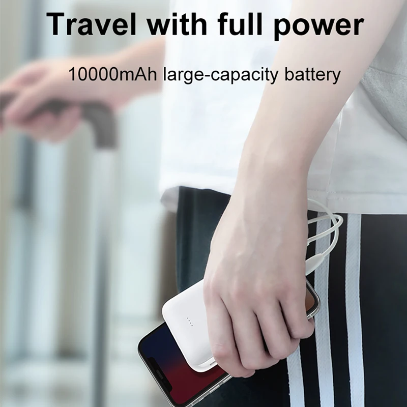Baseus 10000 мАч Мини банк питания портативное USB зарядное устройство 10000 мАч банк питания для iPhone samsung Xiaomi внешний аккумулятор банк питания