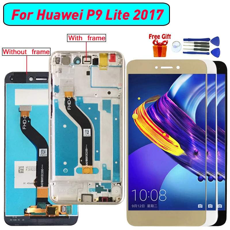 ЖК дисплей с дигитайзером в сборе для Huawei P8 Lite 2017 P9 Honor 8 Nova GR3 2017|Экраны мобильных