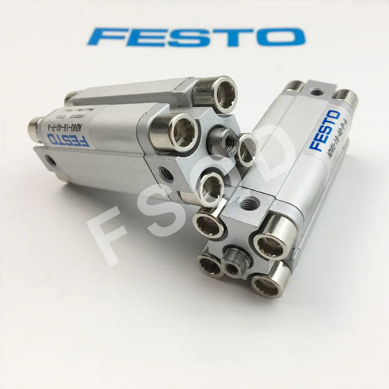 ADVU-25-5-P-A ADVU-25-10-P-A ADVU-25-15-P-A ADVU-25-20-P-A FESTO тонкий компактный воздушный цилиндр ADVU серии