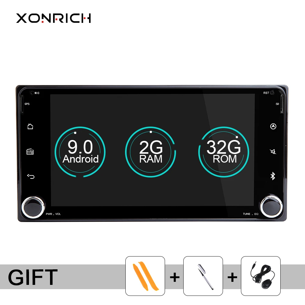 2din GPS Android 9 0 Автомобильный мультимедийный плеер для Toyota Land Cruiser 100 200 Prado 120 150 Rush Corolla