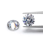 2 шт Круглый Муассанит 0,5 карата 5 мм IJ цвет отличный Блестящий вырез четкость VVS1 круглой формы Moissanite Материал кольца