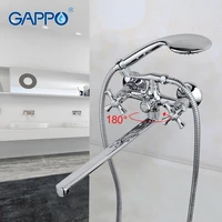 gappo brass wall mounted shower set bathroom shower taps kits bathtub faucets sink bronze torneiras de bano g2242
