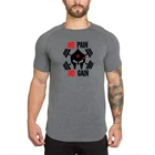 Новая мужская футболка с коротким рукавом, одежда для фитнеса и бодибилдинга, одежда для тренировок, хлопковая футболка для спортзала, Мужская