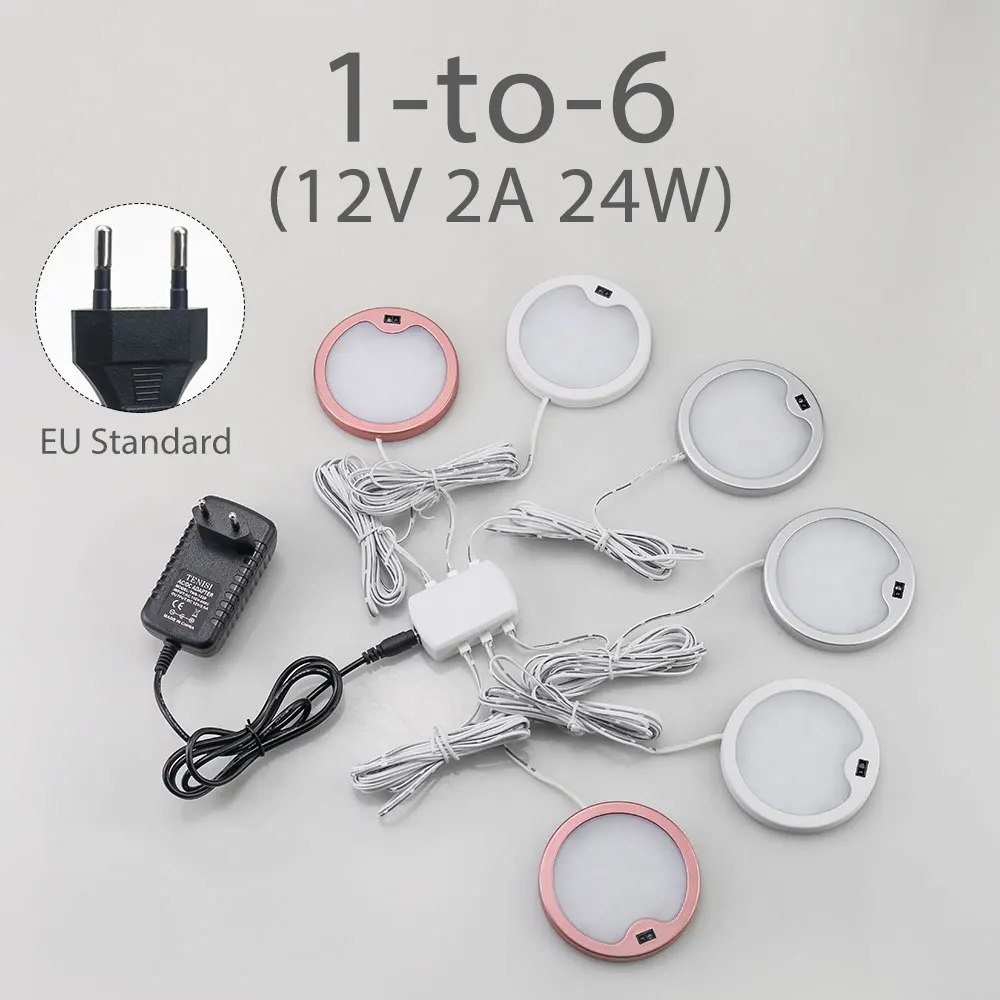 EU 1 to 6 lamps PIR 12 В DC под шкаф свет кухня датчик движения светодиодный освещение для гардеробной сенсор шкаф лампа лампы для шкафов шкаф гардероб светильники шкаф освещение подсветка для кухни - Цвет: EU 1 to 6 lamps