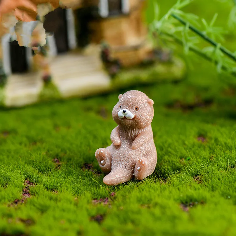 2 шт./компл. Искусственный Коричневый выдра фигурка животное модель дома