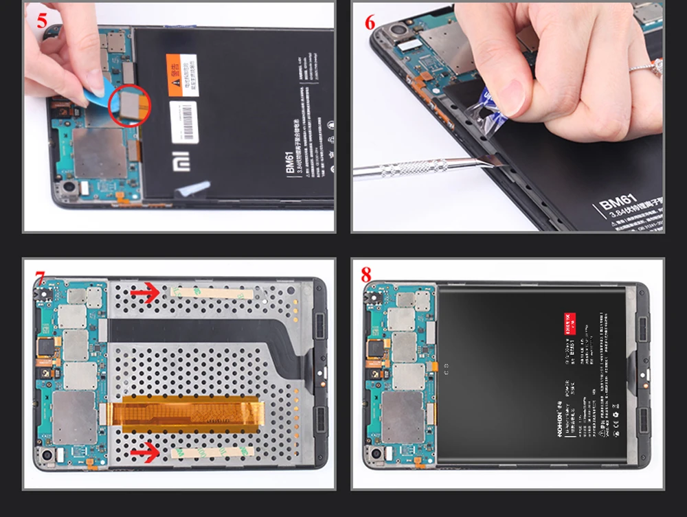 Nohon Аккумулятор для Xiaomi Pad 2 mi Pad2 BM61 6190 mAh емкость литий-полимерные батареи для планшета+ инструменты для Xiaomi mi Pad 2 BM61 батарея