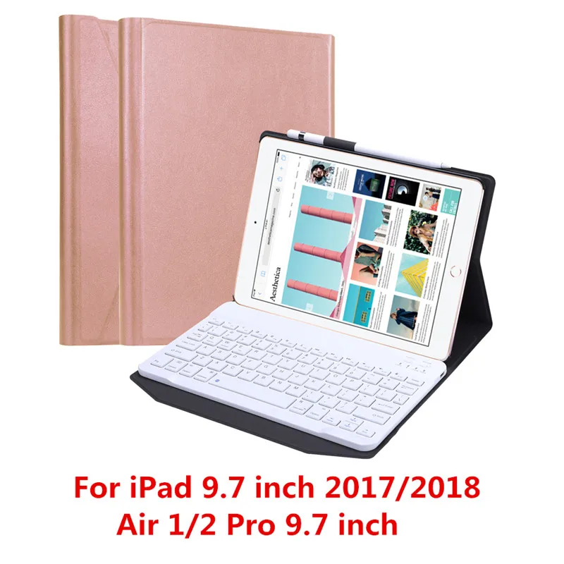 1030-9.7-rosegold Bluetooth клавиатура чехол для iPad Mini 5 4 3/2/1 Air 1/2 чехол для iPad / 9,7 Pro 10,5 11 дюймов MacBook Air 3 10,5 крышка клавиатуры - Цвет: 1030-9.7-rosegold