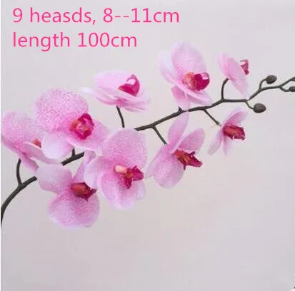 100cm pink One Real Touch орхидеи бабочка фаленопсис белый/розовый/желтый искусственный Голубь из латекса Cymbidium орхидеи Цветы для свадебного украшения - Цвет: 100cm pink