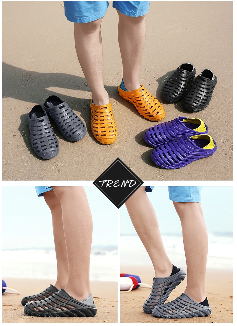 Мужская обувь с перфорацией; мужские сандалии; Sandalias; Летняя обувь; Sandalen; тапочки; Sandalet hombre Sandali Croc; Сабо; Новинка года