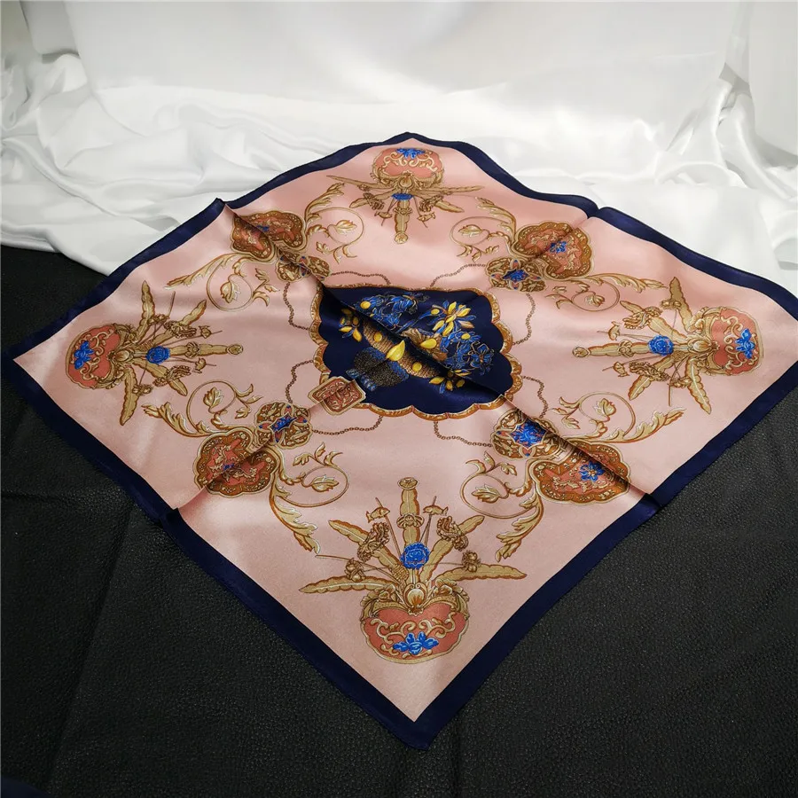 Высококачественный шелковый шарф женский роскошный маленький из шелка с