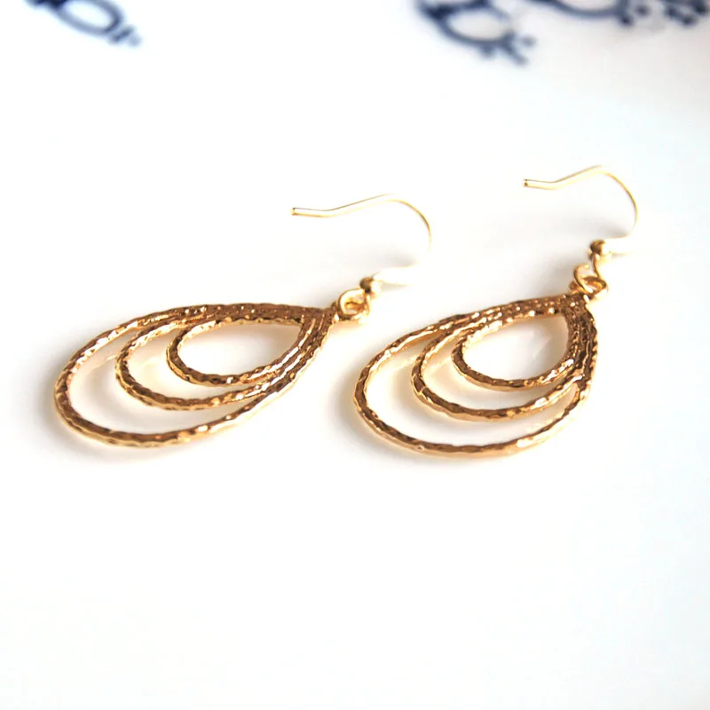 Золотые модные ювелирные изделия серьги-подвески ручной работы серьги для