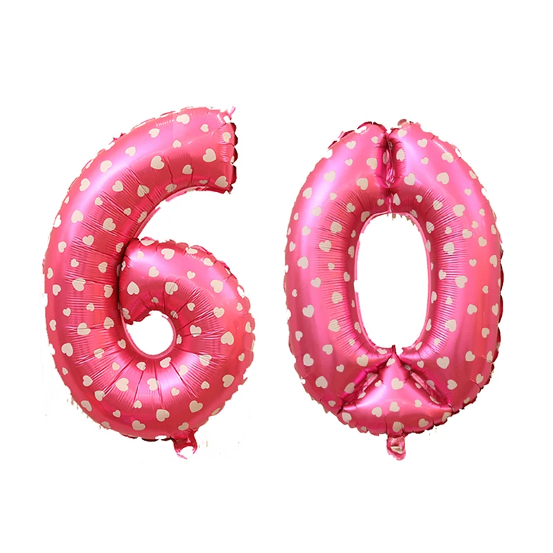 Qisen16inch 10/20/30/40/50/60 юбилей надувные шары из алюминиевой фольги с днем рождения для