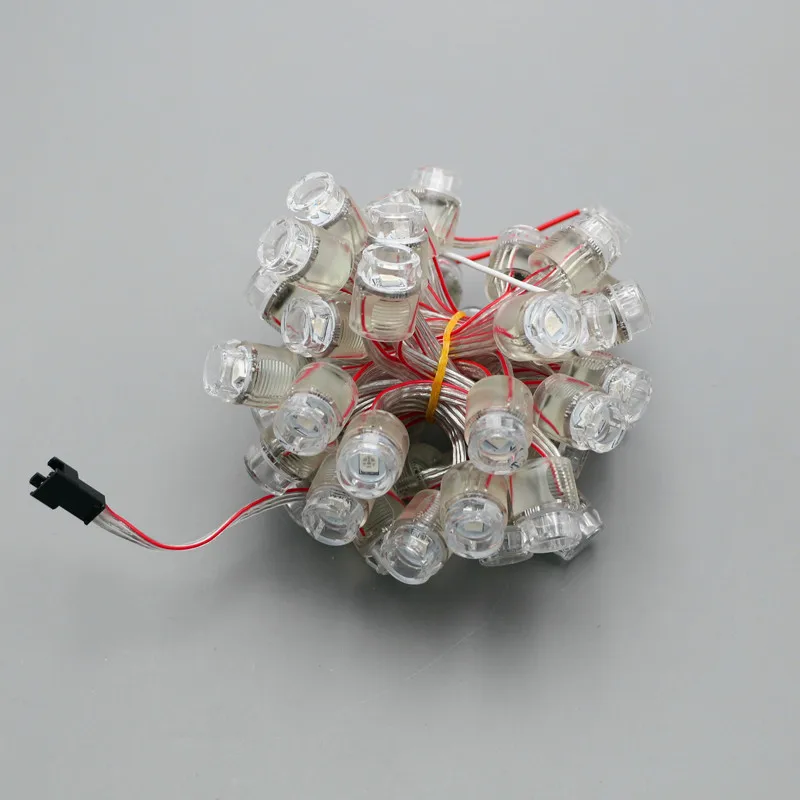 50 шт. DC5V 12 мм SM16703 чип (аналогичный WS2811 IC) RGB led smart pixel узел с чистым проводом IP68
