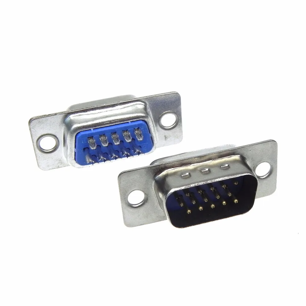 1 шт./лот DB15 15pin Штекер кабель провода пайки тип разъем|Соединители| |