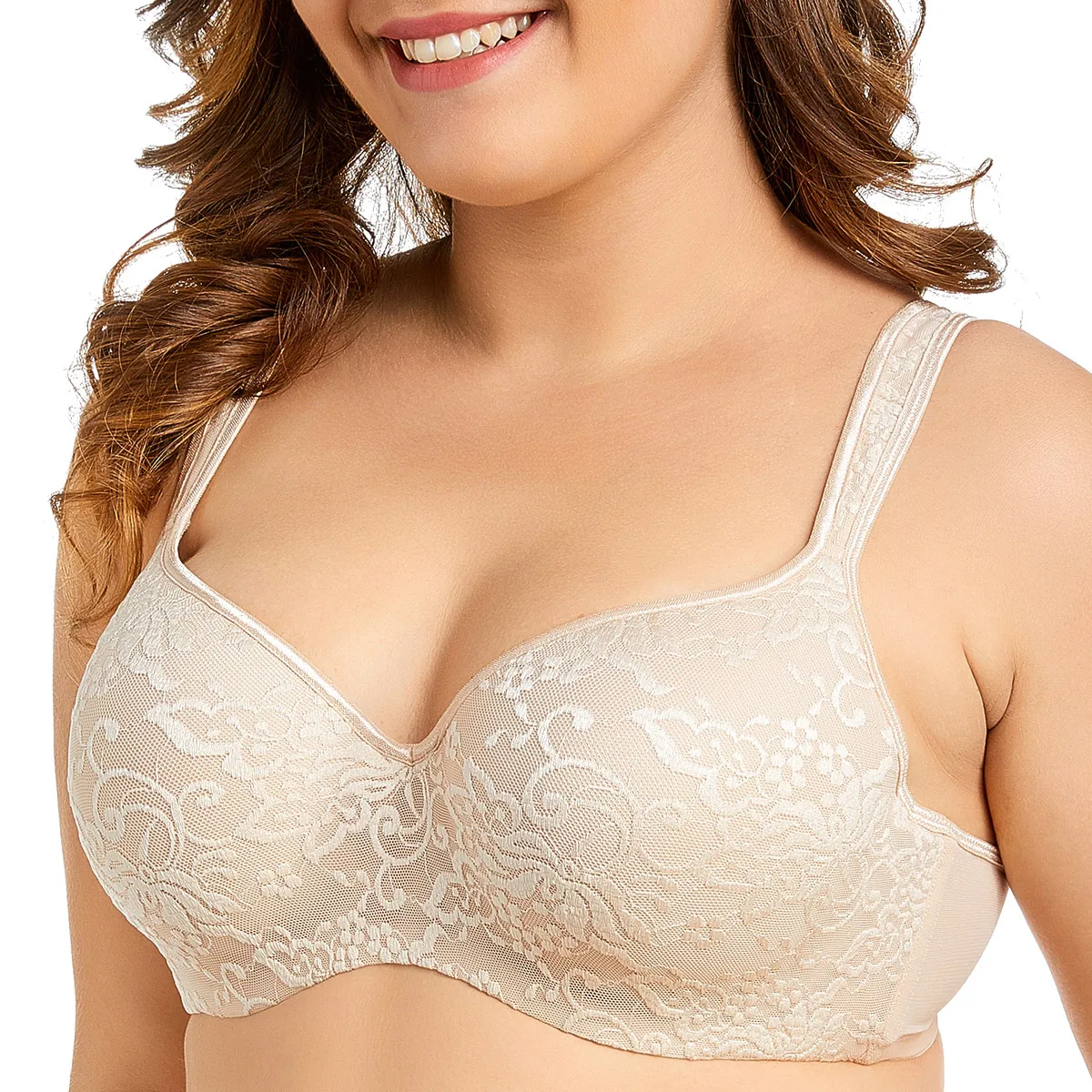 Женский бюстгальтер на косточках с вышивкой|everyday bra|full coverageunderwire balconette bra |