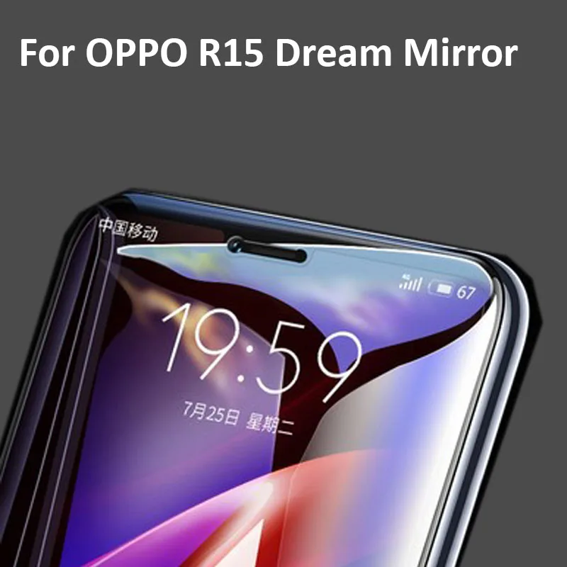 Закаленное стекло 6 28 дюйма с полным покрытием для OPPO R15 зеркальная защита экрана