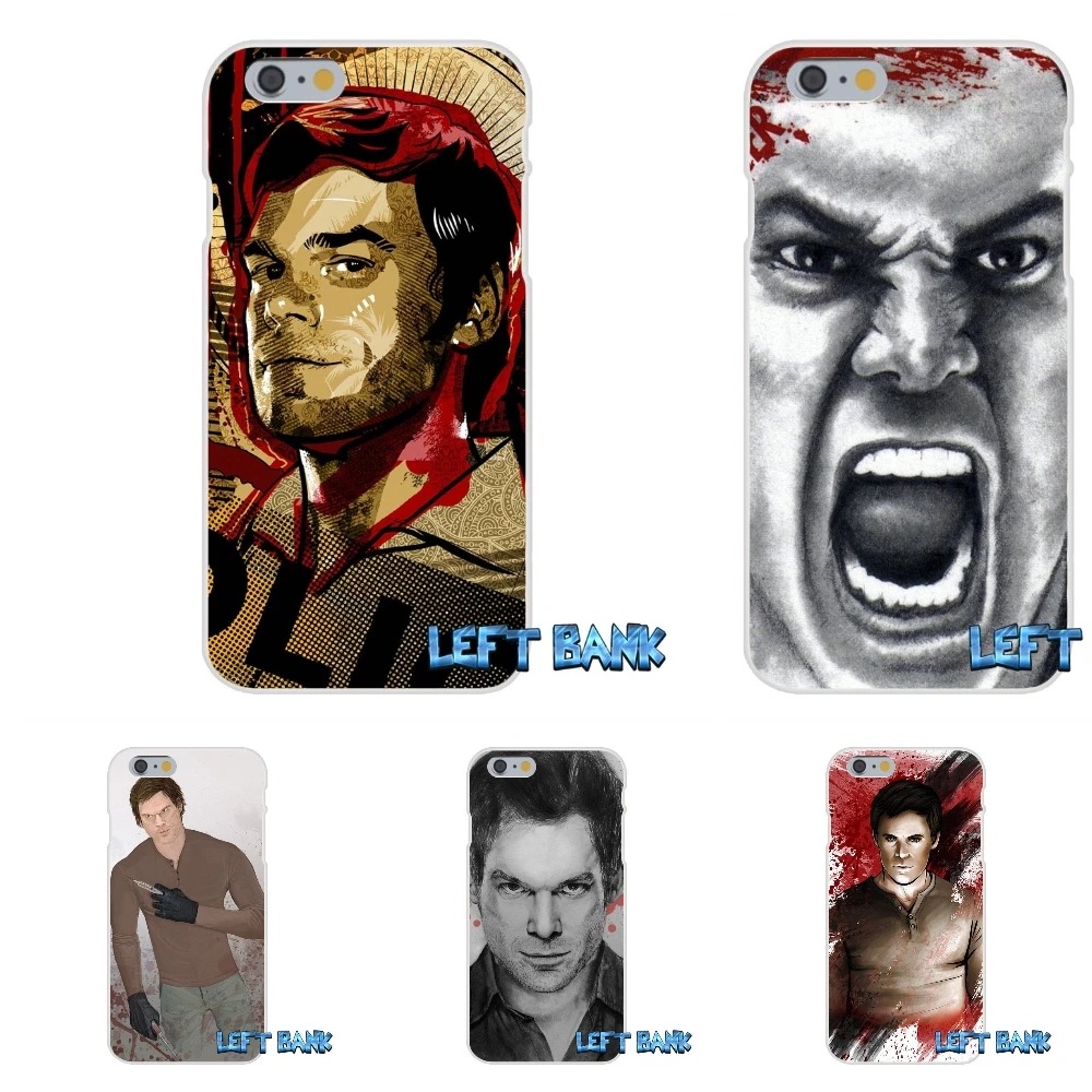 Мягкий силиконовый прозрачный чехол из ТПУ для Samsung Galaxy Note 3 4 5 S4 S5 MINI S6 S7 edge Dexter Morgan