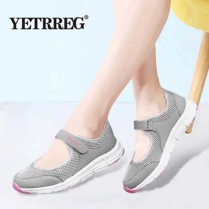 Новые Брендовые женские весенние кроссовки; повседневная обувь с дышащей сеткой; женская модная нескользящая обувь на плоской подошве; дамские мокасины; водонепроницаемые Мокасины