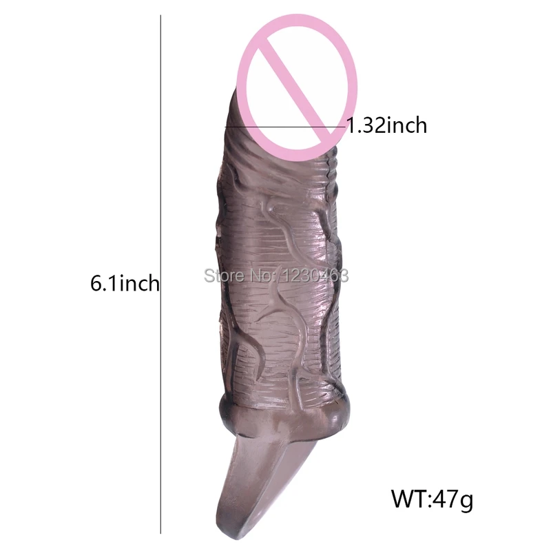 Silicone Penis Sleeve Enlargement Condoms for Men Extension Sleeves Adults Intimate Goods Reusable Cock Ring Sex Products | Красота и