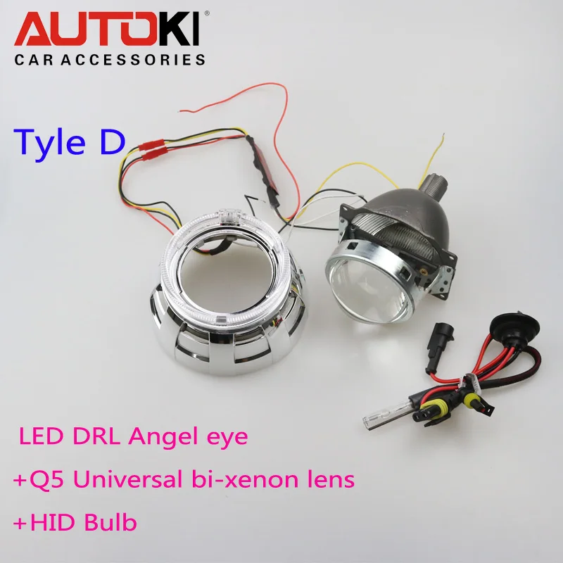 Авто фары для укладки Q5 3 0 дюймов HID Биксеноновая фара Объектив проектора + Led