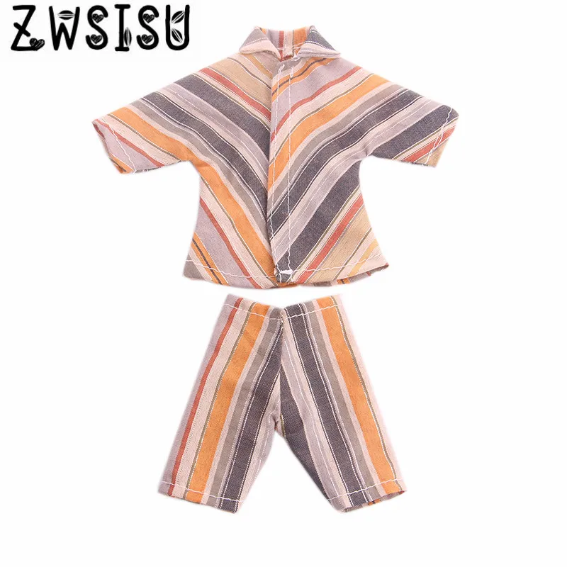 Новая пижама из 7 предметов, одежда, подходит для мужской куклы Кен, одежда для сна, подарит детям лучшие игрушки аксессуары