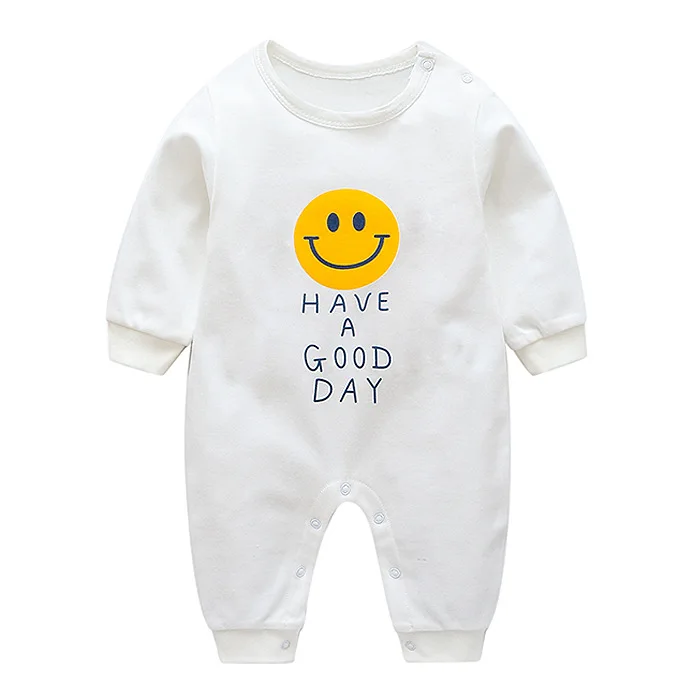 BB8-2Smile Letter Одежда с рождественским оленем Детские комбинезоны для мальчиков и девочек, комбинезон с длинными рукавами для новорожденных, хлопковая одежда для ползания с героями мультфильмов для малышей возрастом от 3 до 18 месяцев - Цвет: BB8-2Smile Letter