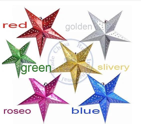 30 см 12 дюймов блестящая Звезда бумага абажур фонари Цветочные украшения для