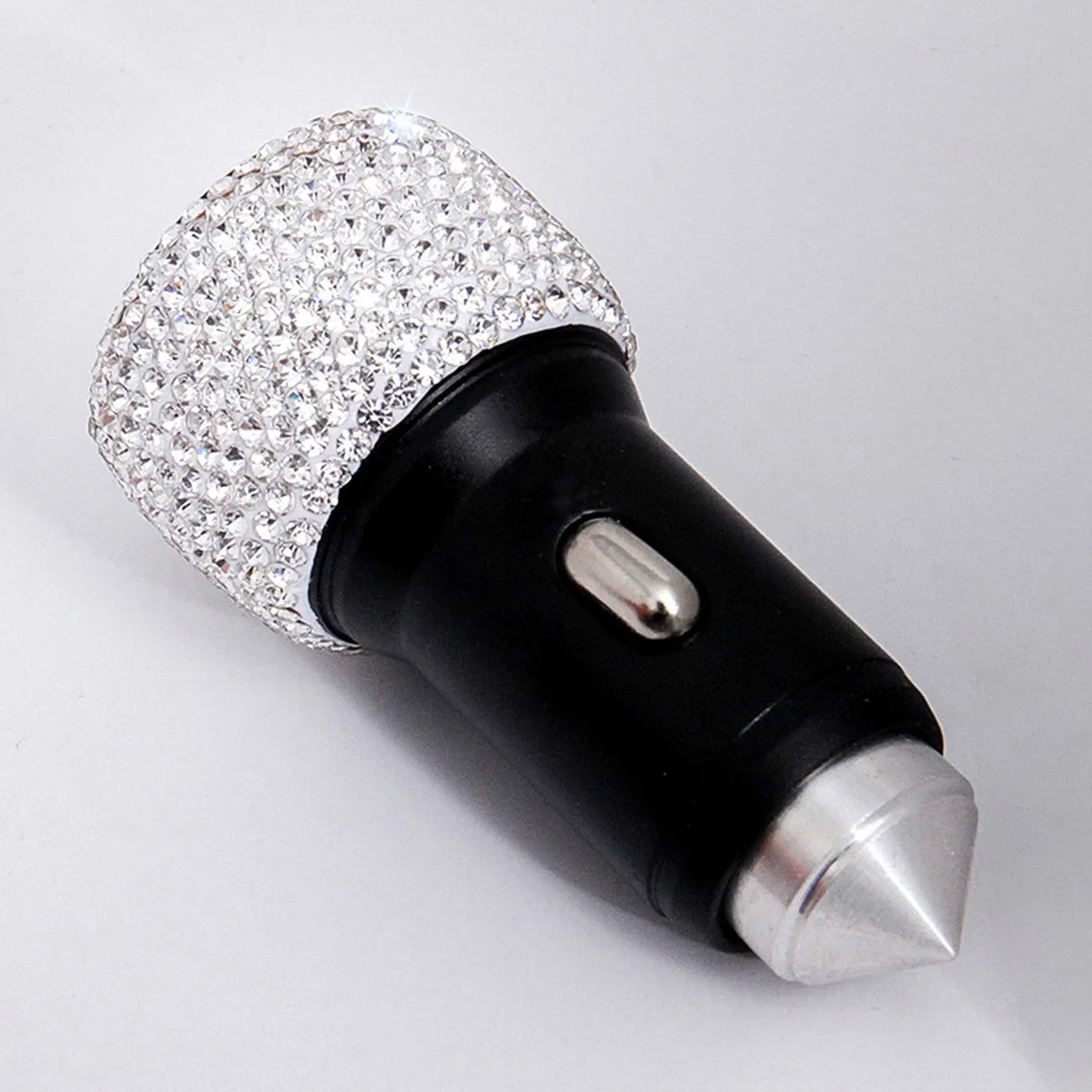 Адаптер зарядное устройство для автомобиля с двумя портами USB Mini 5v Алюминий сплав