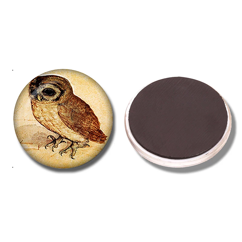 Магнит на холодильник с изображением маленькой совы 30 мм | Дом и сад