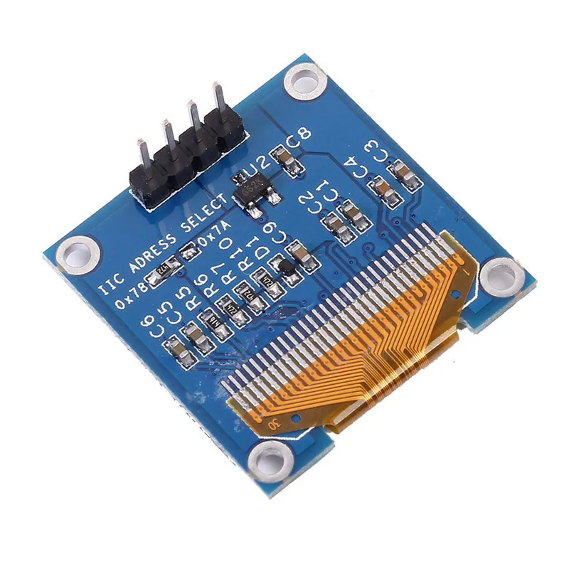 Синий OLED дисплей 0 96 дюйма серийный IIC 128X64 I2C SSD1306 12864 плата с ЖК экраном GND VCC SCL SDA для