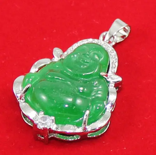 

Подвеска с кристаллом Будды Lucky Green Jades + бесплатная цепь