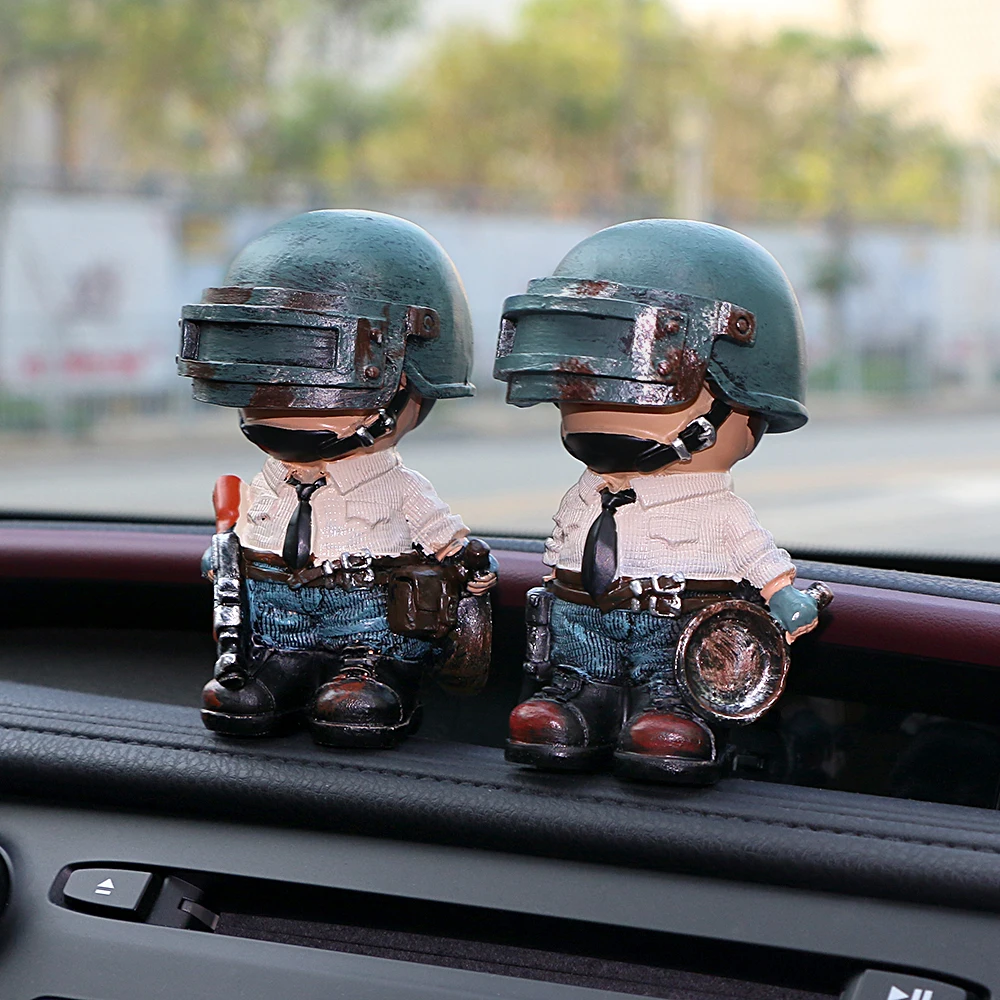 Автомобильные украшения милые игрушки для PUBG смолы Playerunknowns Battlegrounds модель Автомобильный интерьер приборной панели украшения фигурки подарки